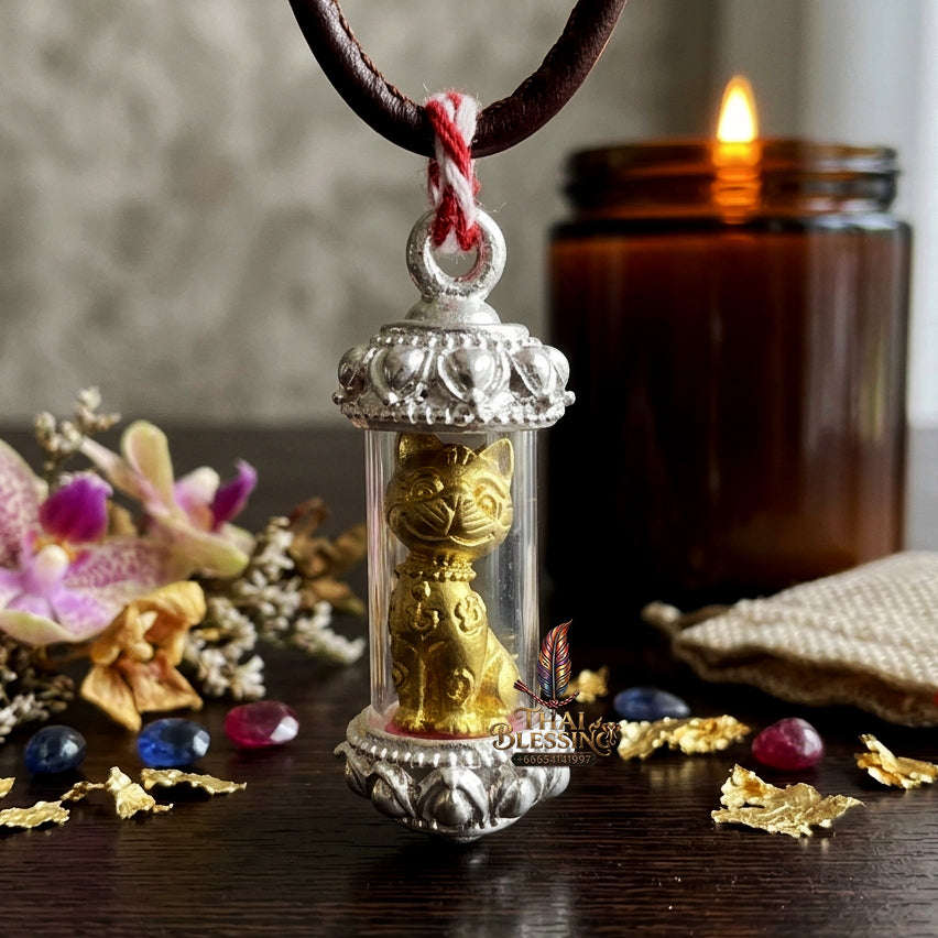 ✨ [The Sovereign of Infinite Financial Attraction & Manifestation: The 2026 "Grand-Master" Edition] Sacred "Meow-Meow Wealth-Caller (The Sovereign Cat of Prosperity)" – Special "Thong Thip (Golden Brass) & Natural-Blessing" Thai Blessing Co By
