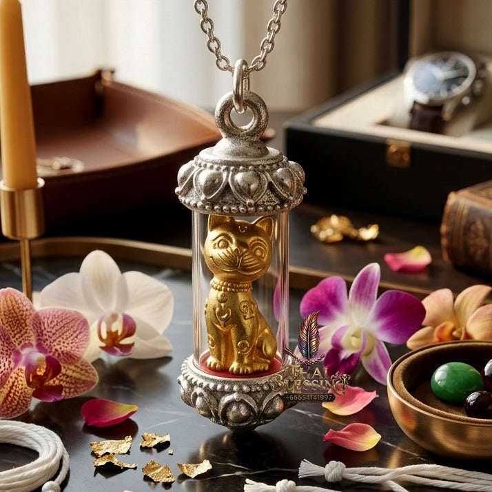 ✨ [The Sovereign of Infinite Financial Attraction & Manifestation: The 2026 "Grand-Master" Edition] Sacred "Meow-Meow Wealth-Caller (The Sovereign Cat of Prosperity)" – Special "Thong Thip (Golden Brass) & Natural-Blessing" Thai Blessing Co By