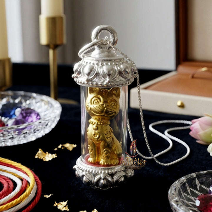 ✨ [The Sovereign of Infinite Financial Attraction & Manifestation: The 2026 "Grand-Master" Edition] Sacred "Meow-Meow Wealth-Caller (The Sovereign Cat of Prosperity)" – Special "Thong Thip (Golden Brass) & Natural-Blessing" Thai Blessing Co By