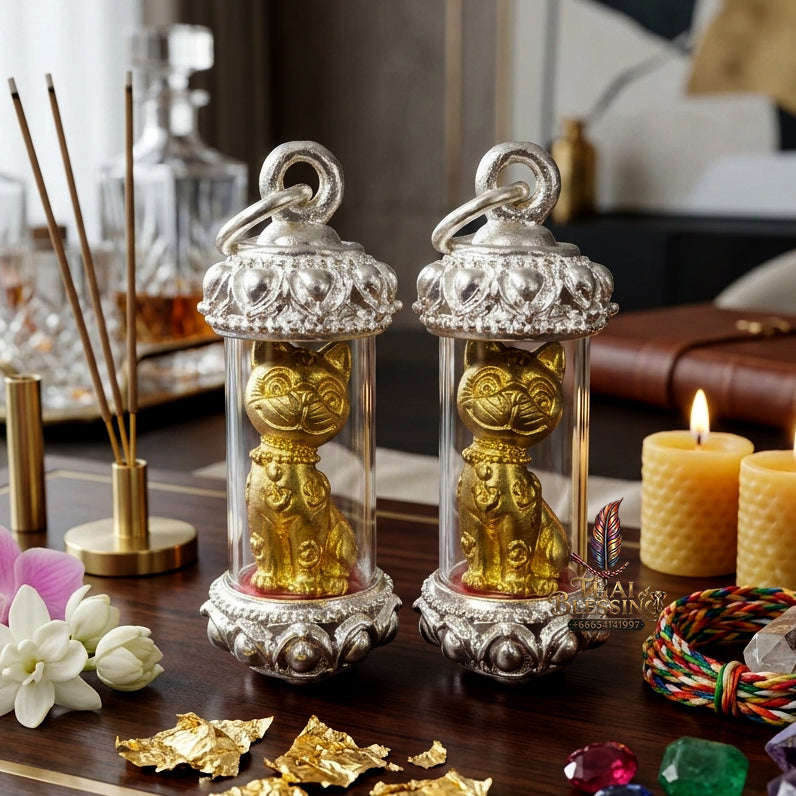 ✨ [The Sovereign of Infinite Financial Attraction & Manifestation: The 2026 "Grand-Master" Edition] Sacred "Meow-Meow Wealth-Caller (The Sovereign Cat of Prosperity)" – Special "Thong Thip (Golden Brass) & Natural-Blessing" Thai Blessing Co By
