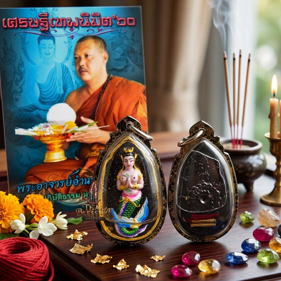 ✨ [The Sovereign of Infinite Financial Flow & Commercial Abundance: The 2026 "Grand-Master" Edition] Sacred "Nang Pla (The Sovereign Spirit of Liquid Wealth)" – Special "Black-Painted Pathamang Powder & Wealth-Oil" Thai Blessing Co By RURUECHA