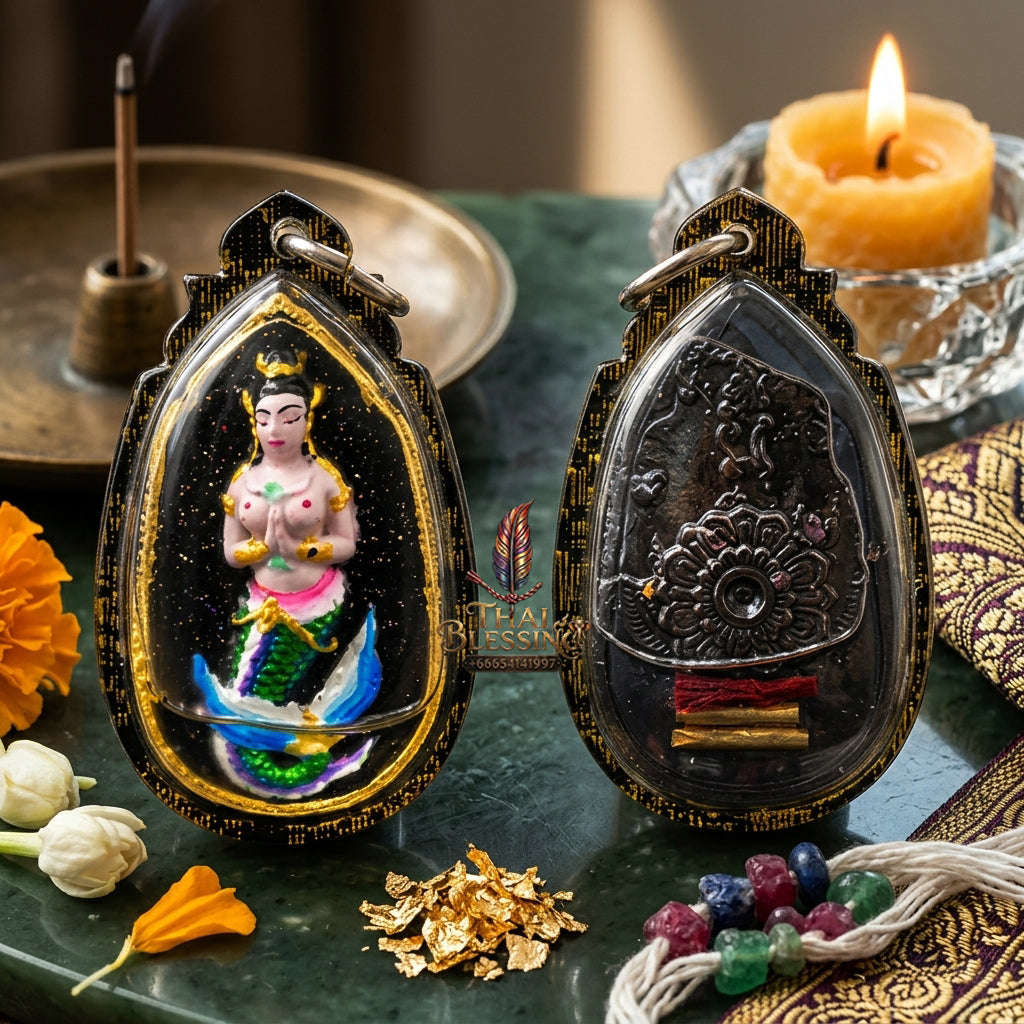 ✨ [The Sovereign of Infinite Financial Flow & Commercial Abundance: The 2026 "Grand-Master" Edition] Sacred "Nang Pla (The Sovereign Spirit of Liquid Wealth)" – Special "Black-Painted Pathamang Powder & Wealth-Oil" Thai Blessing Co By RURUECHA