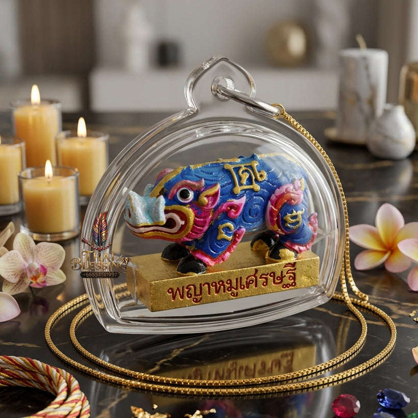 ✨ [The Sovereign of Infinite Financial Prosperity & Rapid Manifestation: The 2026 "Grand-Master" Edition] Sacred "Phaya Mu Setthi (The Wealth-Manifesting Boar of Vara-Ha Prosperity)" – Special "Bell-Brass, Hand-Painted & Lucky Herb/Takrut" Thai