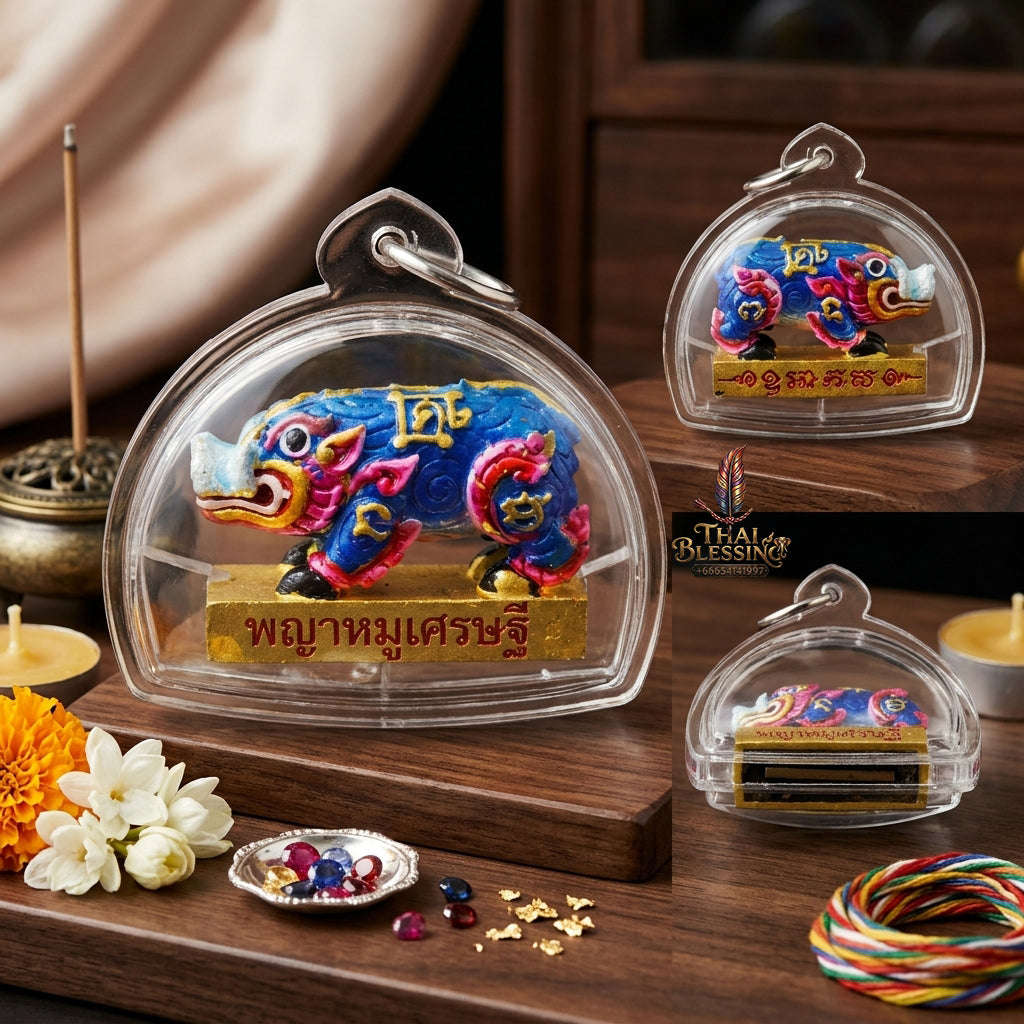 ✨ [The Sovereign of Infinite Financial Prosperity & Rapid Manifestation: The 2026 "Grand-Master" Edition] Sacred "Phaya Mu Setthi (The Wealth-Manifesting Boar of Vara-Ha Prosperity)" – Special "Bell-Brass, Hand-Painted & Lucky Herb/Takrut" Thai