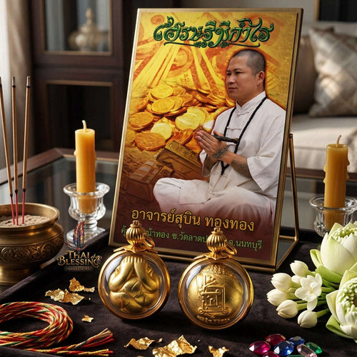 ✨ [The Sovereign of Infinite Financial Seclusion & Prosperity: The 2026 "Grand-Master" Sovereign Edition] Sacred "Luk-om Pit Ta Maha-Lap (The Sovereign Sphere of Hidden Wealth)" – Special "Gold-Plated Bronze" Thai Blessing Co By RURUECHA