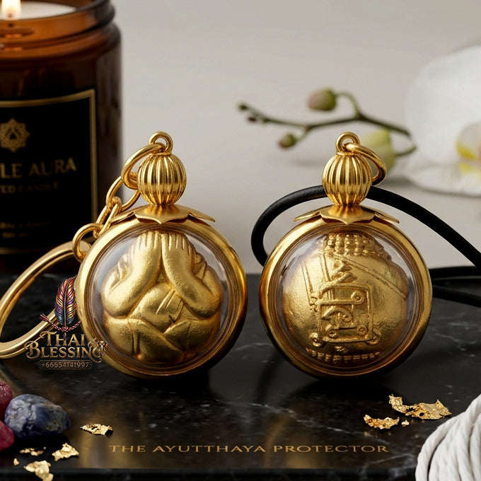 ✨ [The Sovereign of Infinite Financial Seclusion & Prosperity: The 2026 "Grand-Master" Sovereign Edition] Sacred "Luk-om Pit Ta Maha-Lap (The Sovereign Sphere of Hidden Wealth)" – Special "Gold-Plated Bronze" Thai Blessing Co By RURUECHA