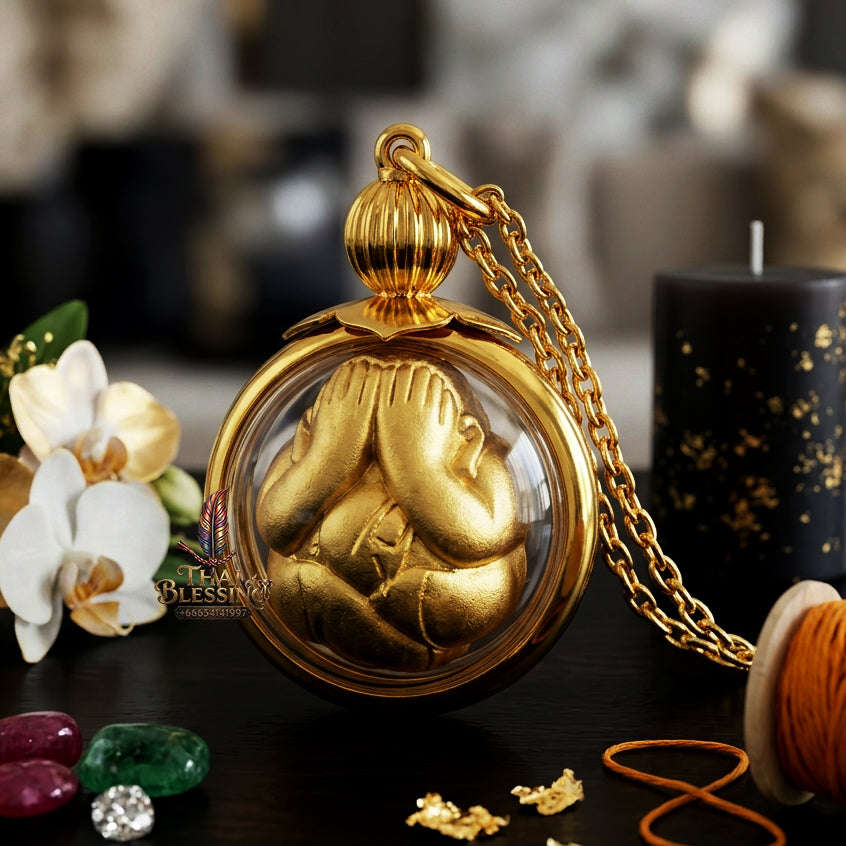 ✨ [The Sovereign of Infinite Financial Seclusion & Prosperity: The 2026 "Grand-Master" Sovereign Edition] Sacred "Luk-om Pit Ta Maha-Lap (The Sovereign Sphere of Hidden Wealth)" – Special "Gold-Plated Bronze" Thai Blessing Co By RURUECHA