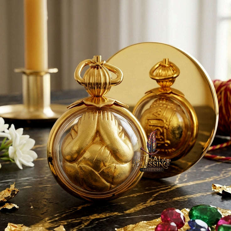 ✨ [The Sovereign of Infinite Financial Seclusion & Prosperity: The 2026 "Grand-Master" Sovereign Edition] Sacred "Luk-om Pit Ta Maha-Lap (The Sovereign Sphere of Hidden Wealth)" – Special "Gold-Plated Bronze" Thai Blessing Co By RURUECHA