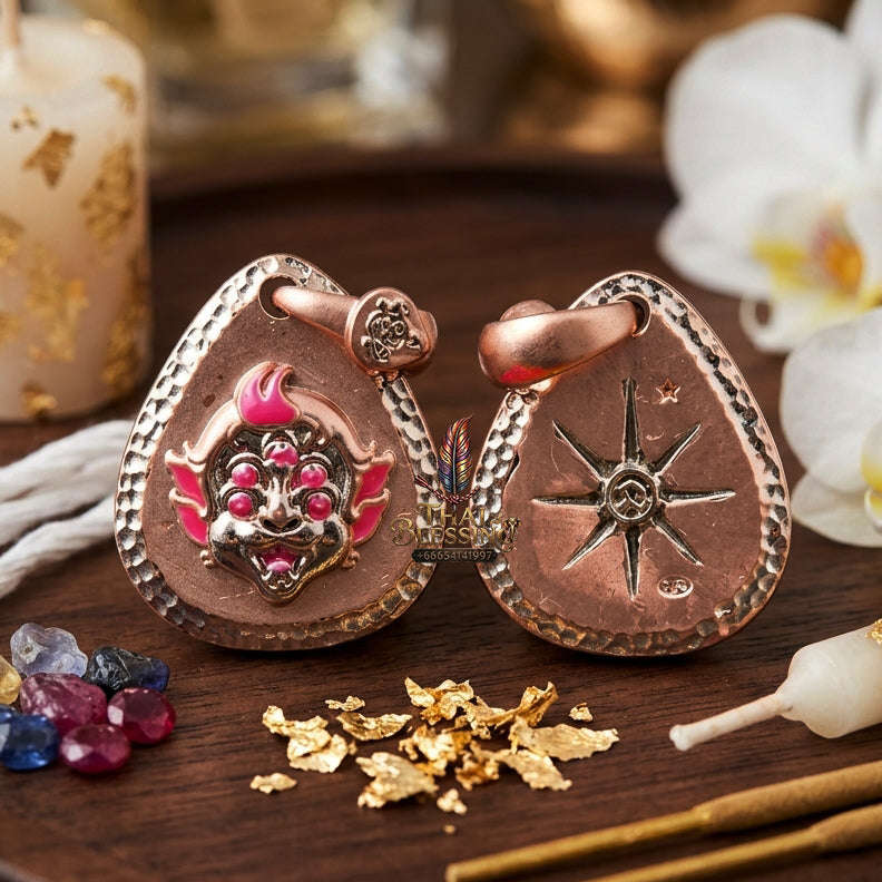 ✨ [The Sovereign of Infinite Financial Transformation & Alchemy: The 2026 "Grand-Master" Sovereign Edition] Sacred "Si Hu Ha Ta (The Four-Ears Five-Eyes Sovereign of Alchemical Wealth)" – Special "Pink-Gold Plated Bronze & Enamel" 2 Thai