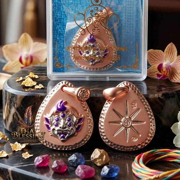 ✨ [The Sovereign of Infinite Financial Transformation & Alchemy: The 2026 "Grand-Master" Sovereign Edition] Sacred "Si Hu Ha Ta (The Four-Ears Five-Eyes Sovereign of Alchemical Wealth)" – Special "Pink-Gold Plated Bronze & Enamel" Thai Blessing