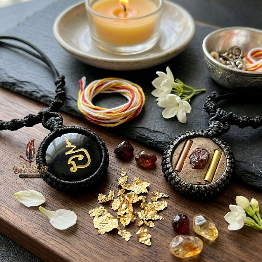 ✨ [The Sovereign of Infinite Flow: The 2017 Master-Edition] Sacred "Lek Nam Phee Necklace" (The Infinite River of Wealth) – Special "Primeval Lek Nam Phee" Stone Matrix – Embedded with "The Billionaire’s Flow" Array