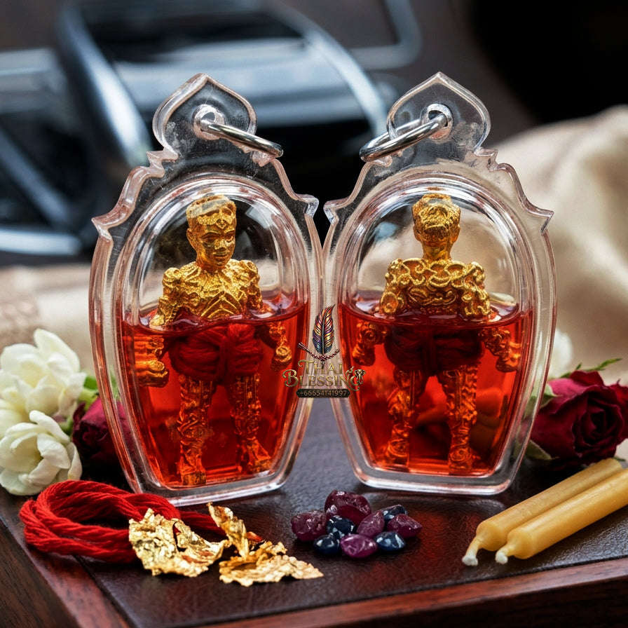 ✨ [The Sovereign of Infinite Guardianship: The 2019 Master-Edition] Sacred "Hun Phayon" (The Divine Spirit-Effigy) – Special "Gold-Plated Samrit" Matrix – Immersed in "Red Chicken" Herb Oil Thai Blessing Co By RURUECHA