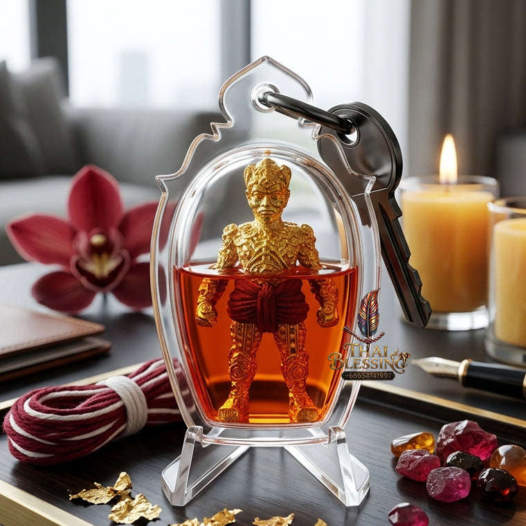 ✨ [The Sovereign of Infinite Guardianship: The 2019 Master-Edition] Sacred "Hun Phayon" (The Divine Spirit-Effigy) – Special "Gold-Plated Samrit" Matrix – Immersed in "Red Chicken" Herb Oil Thai Blessing Co By RURUECHA