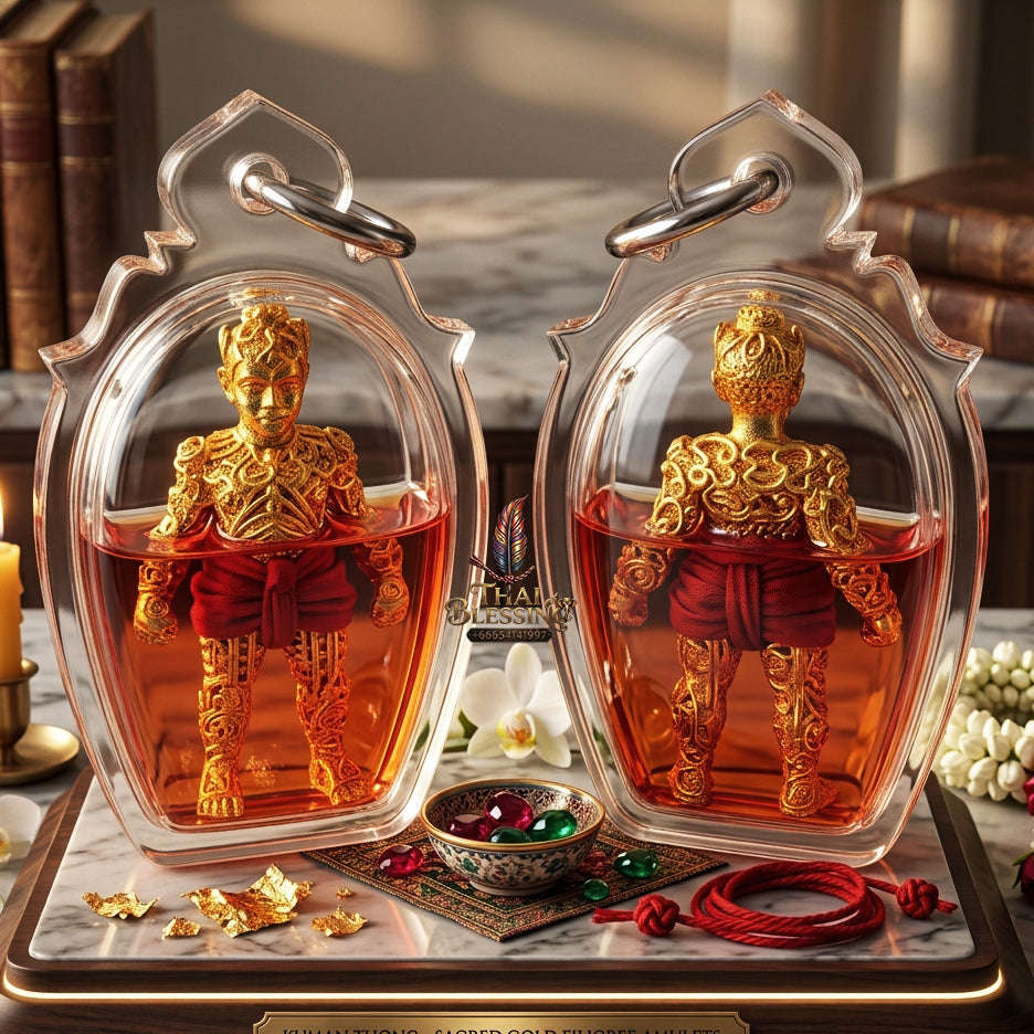 ✨ [The Sovereign of Infinite Guardianship: The 2019 Master-Edition] Sacred "Hun Phayon" (The Divine Spirit-Effigy) – Special "Gold-Plated Samrit" Matrix – Immersed in "Red Chicken" Herb Oil Thai Blessing Co By RURUECHA