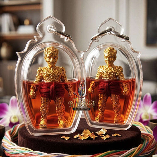 ✨ [The Sovereign of Infinite Guardianship: The 2019 Master-Edition] Sacred "Hun Phayon" (The Divine Spirit-Effigy) – Special "Gold-Plated Samrit" Matrix – Immersed in "Red Chicken" Herb Oil Thai Blessing Co By RURUECHA