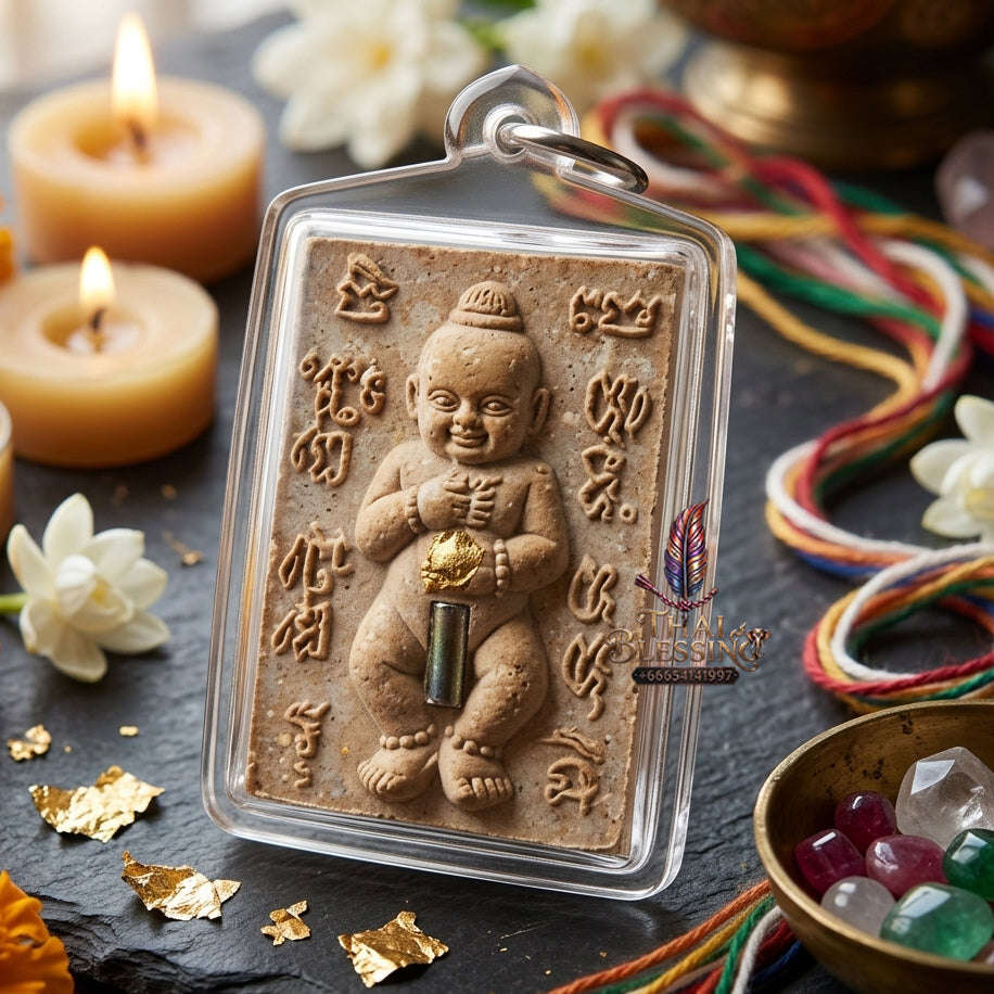 ✨ [The Sovereign of Infinite Intuition: The 2008 Master-Edition] Sacred "Kuman Thong 9 Phlai Tani" (The Nine-Fold Spirit of the Banana Grove) – Special "Sacred Powder" (Nuea Phong) Thai Blessing Co By RURUECHA