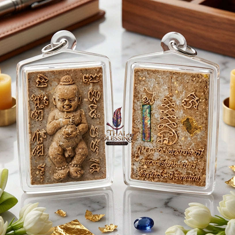 ✨ [The Sovereign of Infinite Intuition: The 2008 Master-Edition] Sacred "Kuman Thong 9 Phlai Tani" (The Nine-Fold Spirit of the Banana Grove) – Special "Sacred Powder" (Nuea Phong) Thai Blessing Co By RURUECHA