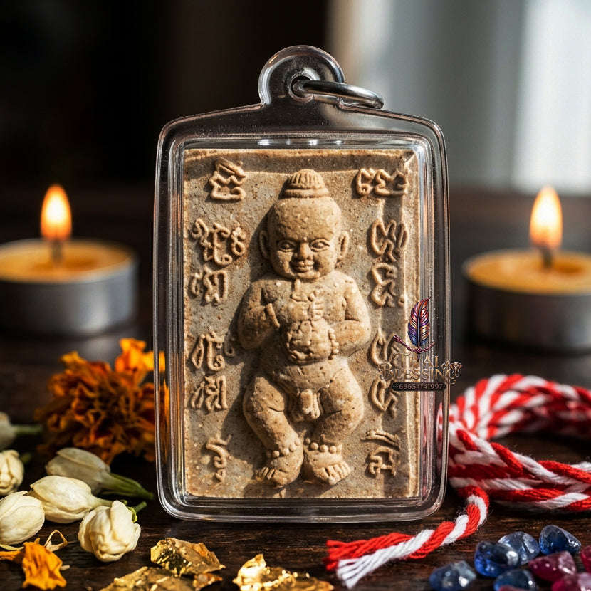 ✨ [The Sovereign of Infinite Intuition: The 2008 Master-Edition] Sacred "Kuman Thong 9 Phlai Tani" (The Nine-Fold Spirit of the Banana Grove) – Special "Sacred Powder" (Nuea Phong) Thai Blessing Co By RURUECHA