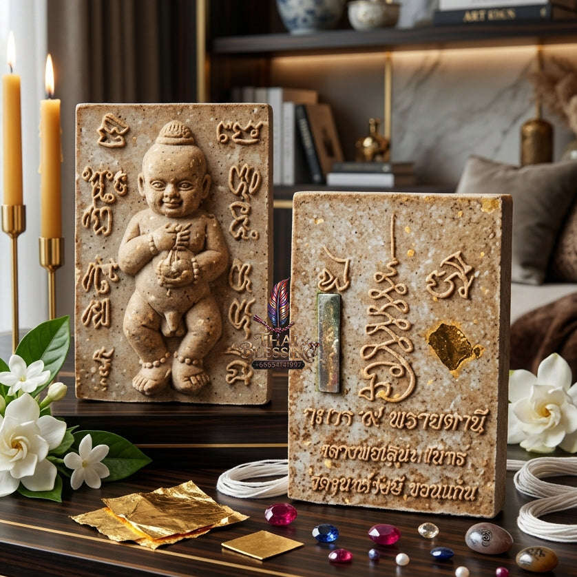 ✨ [The Sovereign of Infinite Intuition: The 2008 Master-Edition] Sacred "Kuman Thong 9 Phlai Tani" (The Nine-Fold Spirit of the Banana Grove) – Special "Sacred Powder" (Nuea Phong) Thai Blessing Co By RURUECHA