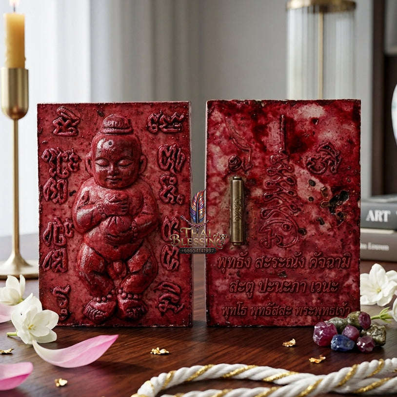 ✨ [The Sovereign of Infinite Intuition: The 2008 Master-Edition] Sacred "Kuman Thong 9 Phlai Tani" (The Nine-Fold Spirit of the Banana Grove) – Special "Sacred Powder" (Nuea Phong) Thai Blessing Co By RURUECHA