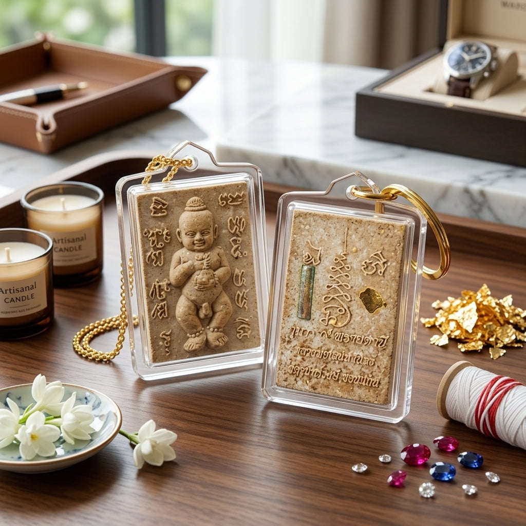 ✨ [The Sovereign of Infinite Intuition: The 2008 Master-Edition] Sacred "Kuman Thong 9 Phlai Tani" (The Nine-Fold Spirit of the Banana Grove) – Special "Sacred Powder" (Nuea Phong) Thai Blessing Co By RURUECHA
