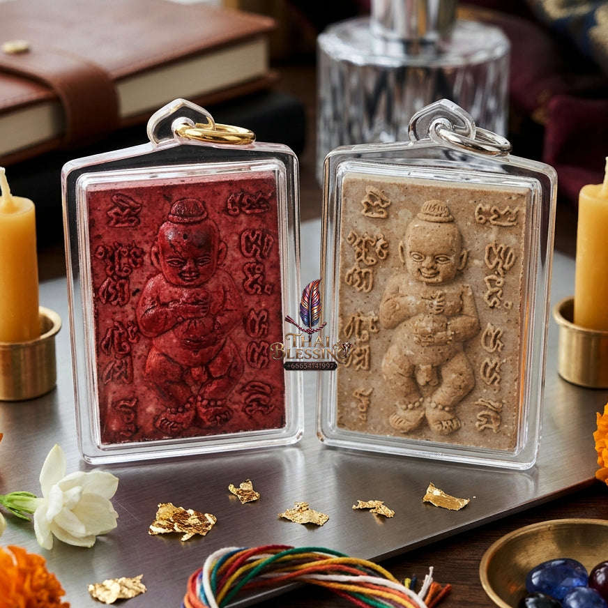 ✨ [The Sovereign of Infinite Intuition: The 2008 Master-Edition] Sacred "Kuman Thong 9 Phlai Tani" (The Nine-Fold Spirit of the Banana Grove) – Special "Sacred Powder" (Nuea Phong) Thai Blessing Co By RURUECHA