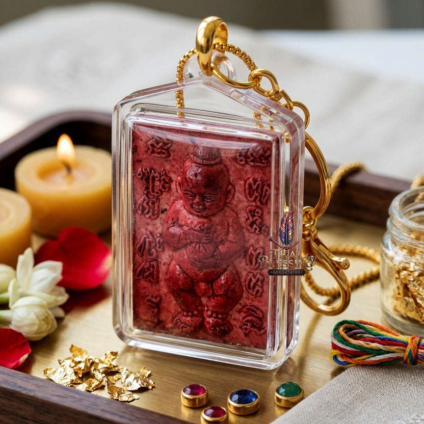 ✨ [The Sovereign of Infinite Intuition: The 2008 Master-Edition] Sacred "Kuman Thong 9 Phlai Tani" (The Nine-Fold Spirit of the Banana Grove) – Special "Sacred Powder" (Nuea Phong) Thai Blessing Co By RURUECHA