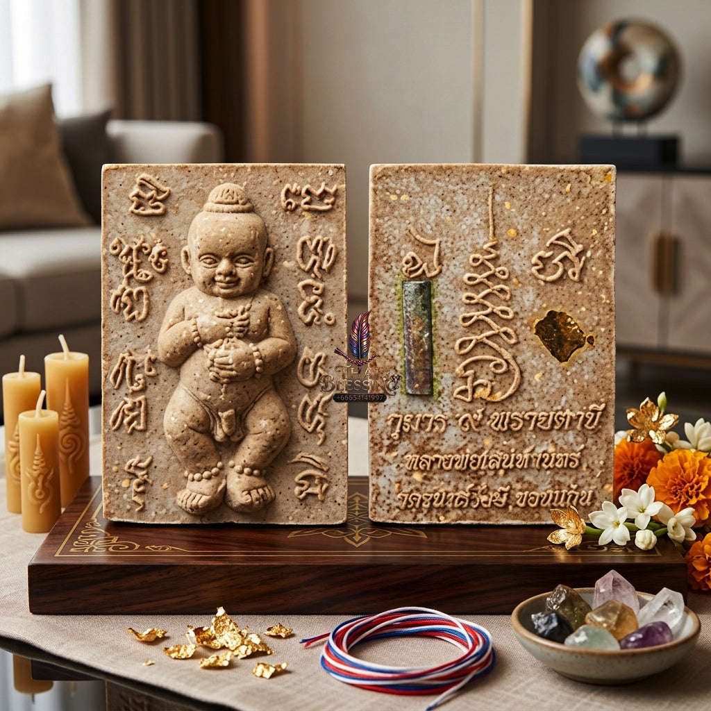✨ [The Sovereign of Infinite Intuition: The 2008 Master-Edition] Sacred "Kuman Thong 9 Phlai Tani" (The Nine-Fold Spirit of the Banana Grove) – Special "Sacred Powder" (Nuea Phong) Thai Blessing Co By RURUECHA