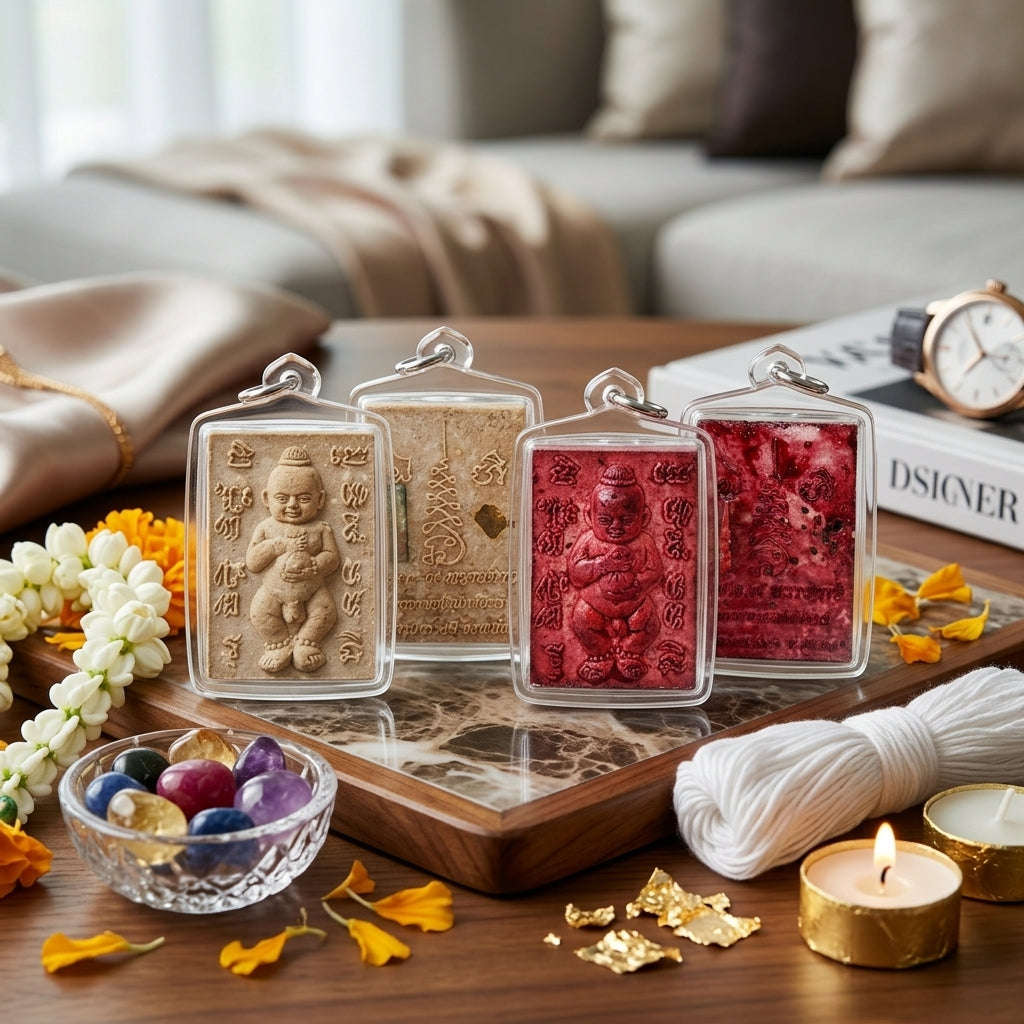 ✨ [The Sovereign of Infinite Intuition: The 2008 Master-Edition] Sacred "Kuman Thong 9 Phlai Tani" (The Nine-Fold Spirit of the Banana Grove) – Special "Sacred Powder" (Nuea Phong) Thai Blessing Co By RURUECHA