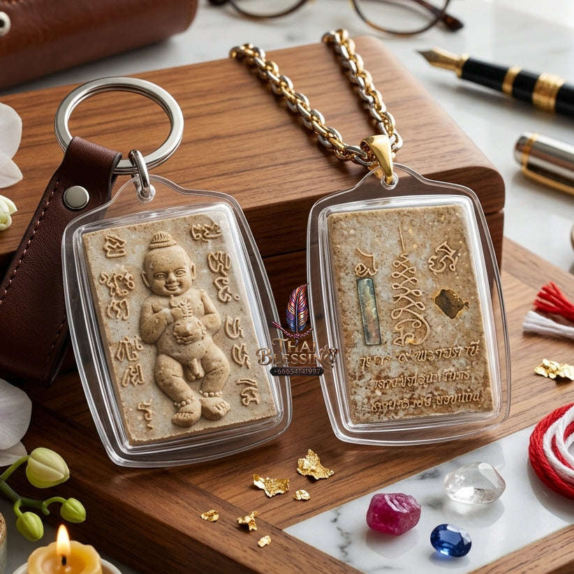 ✨ [The Sovereign of Infinite Intuition: The 2008 Master-Edition] Sacred "Kuman Thong 9 Phlai Tani" (The Nine-Fold Spirit of the Banana Grove) – Special "Sacred Powder" (Nuea Phong) Thai Blessing Co By RURUECHA
