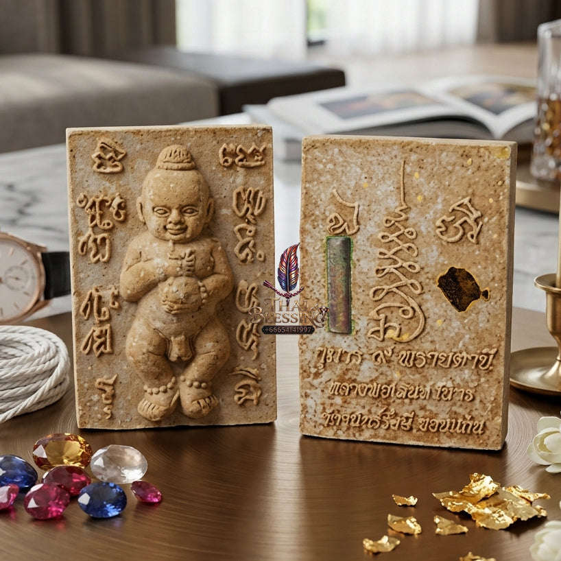 ✨ [The Sovereign of Infinite Intuition: The 2008 Master-Edition] Sacred "Kuman Thong 9 Phlai Tani" (The Nine-Fold Spirit of the Banana Grove) – Special "Sacred Powder" (Nuea Phong) Thai Blessing Co By RURUECHA