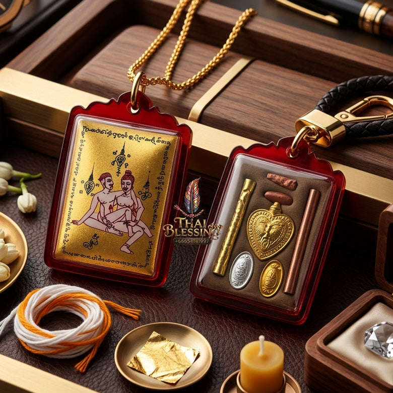 ✨ [The Sovereign of Infinite Masculine Allure: Master-Edition Locket] Sacred "Phaya The Krua" (The Lord of Universal Enticement) – Special "Gold-Field" Master-Teacher Edition (Male-to-Male Attraction) – Master-Blessed by Achan Manit Techawaro