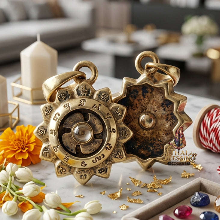 ✨ [The Sovereign of Infinite Momentum: The 2015 Master-Edition] Sacred "Chi Kanghan Phat Chok" (The Fortune-Turning Wheel) – Special "High-Polish Alpaca" Matrix Thai Blessing Co By RURUECHA