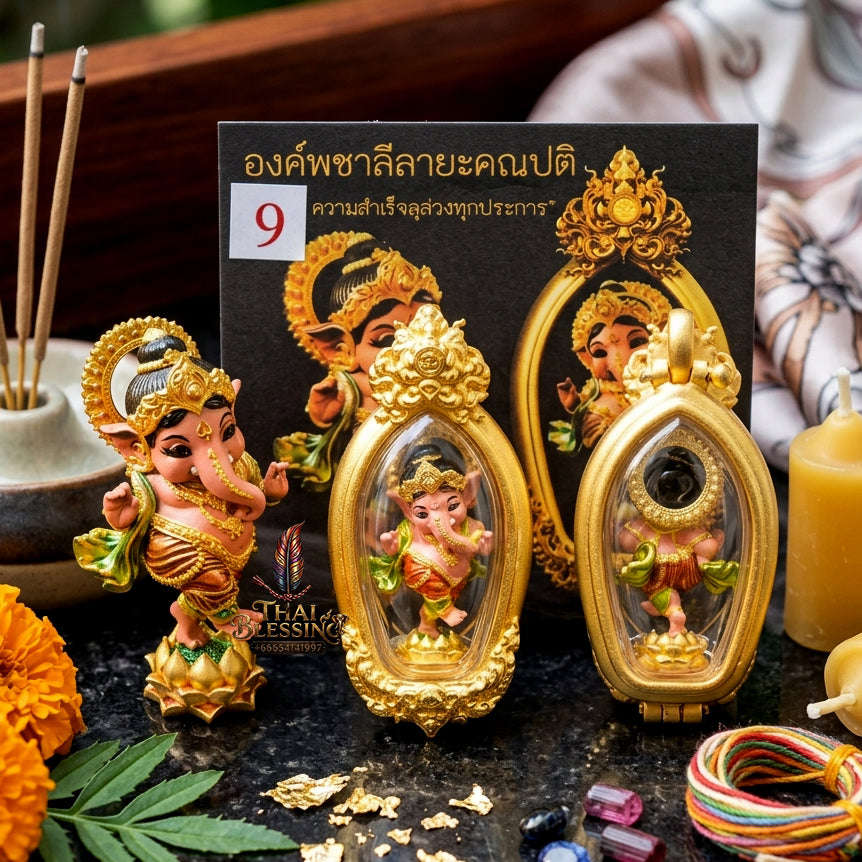 ✨ [The Sovereign of Infinite Motion & Supreme Intellect: The 2025 Master-Edition] Sacred "Phra Khacha Lila Ya Khanapati" (The Dancing Ganesha of Divine Flow) – Special "Artisan-Painted Bronze" Edition Thai Blessing Co By RURUECHA
