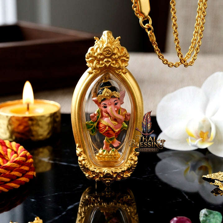 ✨ [The Sovereign of Infinite Motion & Supreme Intellect: The 2025 Master-Edition] Sacred "Phra Khacha Lila Ya Khanapati" (The Dancing Ganesha of Divine Flow) – Special "Artisan-Painted Bronze" Edition Thai Blessing Co By RURUECHA