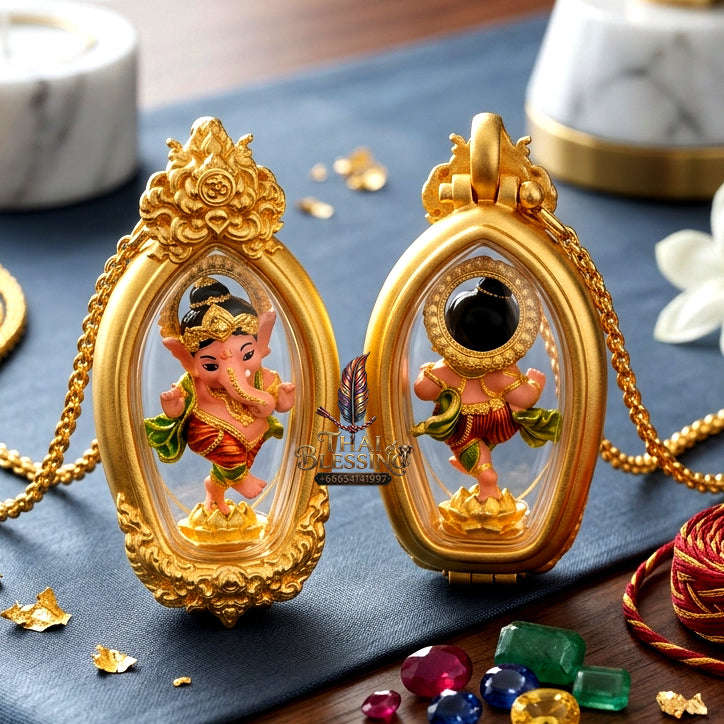 ✨ [The Sovereign of Infinite Motion & Supreme Intellect: The 2025 Master-Edition] Sacred "Phra Khacha Lila Ya Khanapati" (The Dancing Ganesha of Divine Flow) – Special "Artisan-Painted Bronze" Edition Thai Blessing Co By RURUECHA