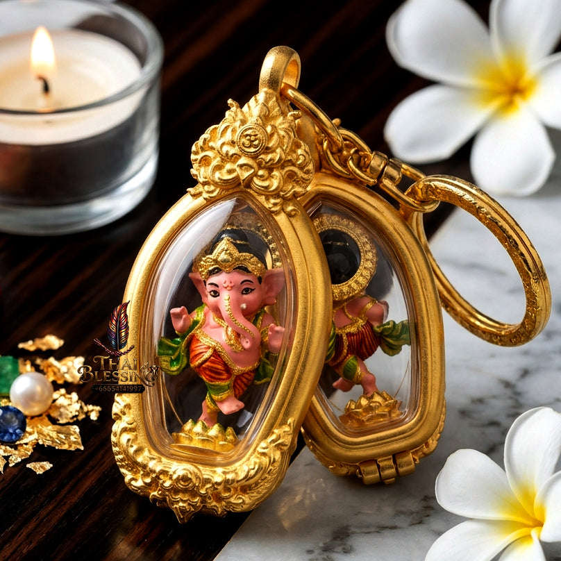 ✨ [The Sovereign of Infinite Motion & Supreme Intellect: The 2025 Master-Edition] Sacred "Phra Khacha Lila Ya Khanapati" (The Dancing Ganesha of Divine Flow) – Special "Artisan-Painted Bronze" Edition Thai Blessing Co By RURUECHA