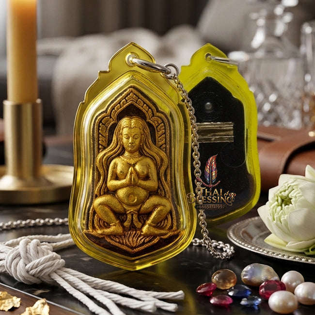✨ [The Sovereign of Infinite Origins: The 2016 "Gold-Leaf" Master-Edition] Sacred "Mae Kamnoet Nang Phim" (The Primordial Mother of Creation & Enchantment) – Special "High-Vibration Herb-Matrix & Blessed-Oil" Consecration – Hand-Applied Gold