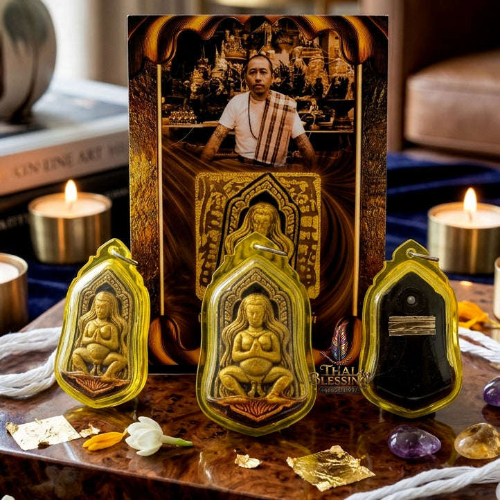 ✨ [The Sovereign of Infinite Origins: The 2016 "Gold-Leaf" Master-Edition] Sacred "Mae Kamnoet Nang Phim" (The Primordial Mother of Creation & Enchantment) – Special "High-Vibration Herb-Matrix & Blessed-Oil" Consecration – Hand-Applied Gold