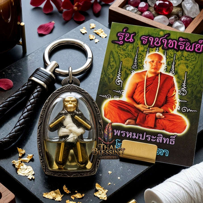 ✨ [The Sovereign of Infinite Overflow: The 2017 "Grand Prosperity" Master-Edition] Sacred "Phrai Pho Thong Lon" (The Overflowing Golden Spirit of Abundance) Thai Blessing Co By RURUECHA