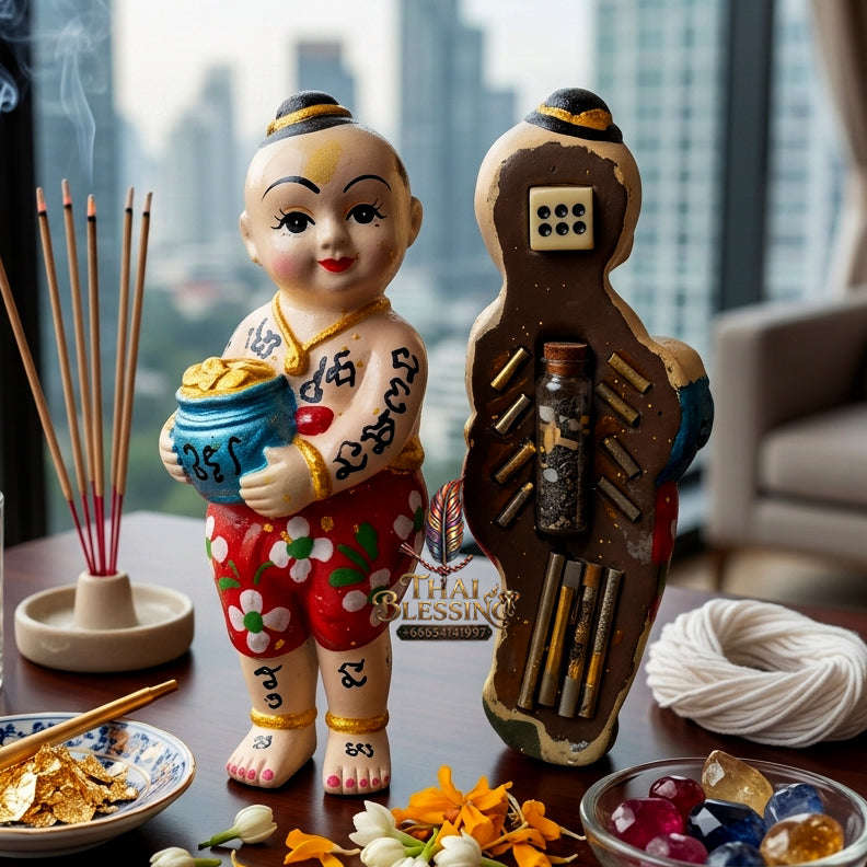 ✨ [The Sovereign of Infinite Prosperity & Divine Manifestation: The 2026 "Grand-Master" Edition] Sacred "Kuman Thep Prasit (The Golden Child of Divine Bestowal)" – Special "Phrai Kuman Powder & Lucky Herb" Thai Blessing Co By RURUECHA
