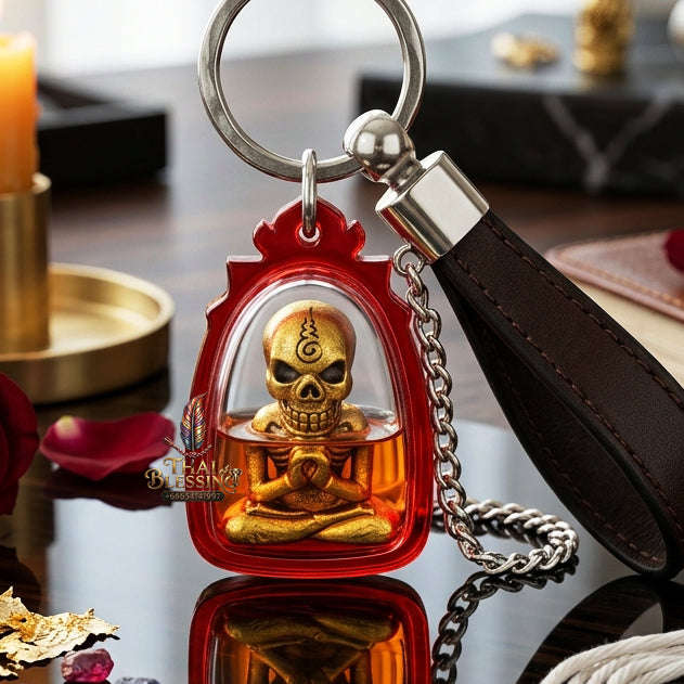 ✨ [The Sovereign of Infinite Prosperity & Spectral Protection The 2026 Master-Class Edition] Sacred Phrai Thong (The Golden Spectral Manifestor) – Special Maha Chanuan Atharn (Great Necromantic Alloy) & Golden Phrai Oil Immersion Thai Blessing