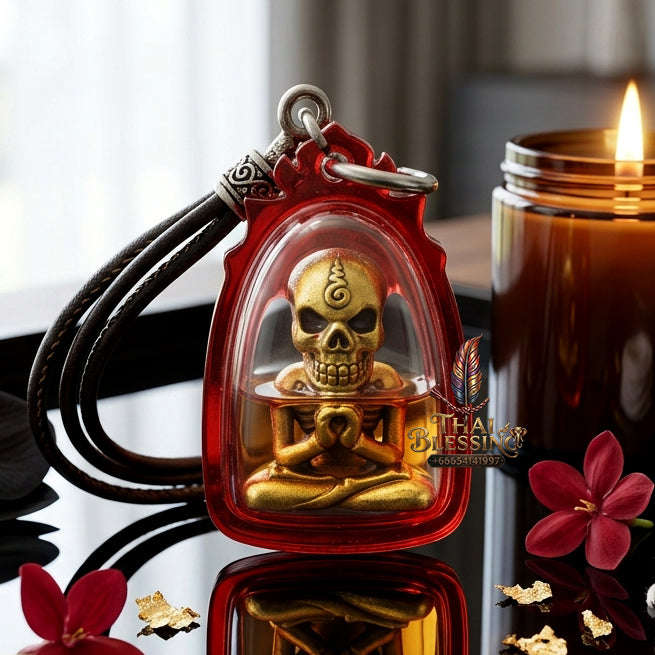 ✨ [The Sovereign of Infinite Prosperity & Spectral Protection The 2026 Master-Class Edition] Sacred Phrai Thong (The Golden Spectral Manifestor) – Special Maha Chanuan Atharn (Great Necromantic Alloy) & Golden Phrai Oil Immersion Thai Blessing