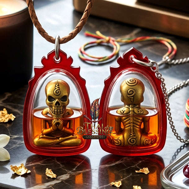 ✨ [The Sovereign of Infinite Prosperity & Spectral Protection The 2026 Master-Class Edition] Sacred Phrai Thong (The Golden Spectral Manifestor) – Special Maha Chanuan Atharn (Great Necromantic Alloy) & Golden Phrai Oil Immersion Thai Blessing