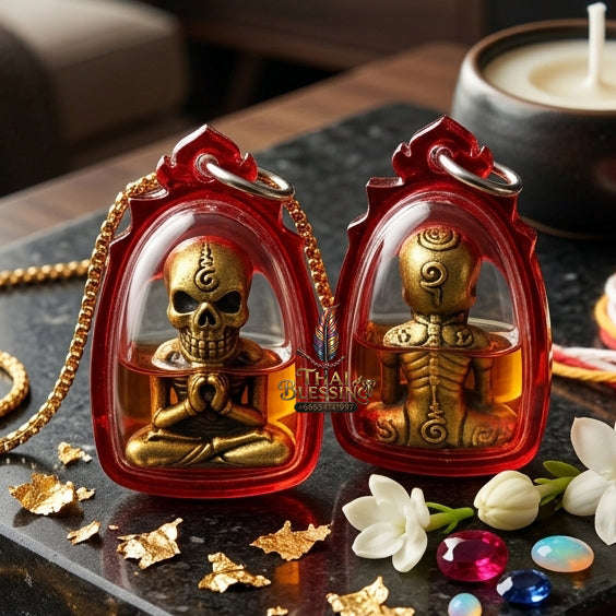 ✨ [The Sovereign of Infinite Prosperity & Spectral Protection The 2026 Master-Class Edition] Sacred Phrai Thong (The Golden Spectral Manifestor) – Special Maha Chanuan Atharn (Great Necromantic Alloy) & Golden Phrai Oil Immersion Thai Blessing
