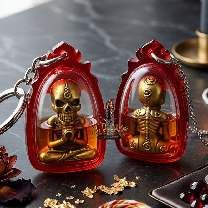 ✨ [The Sovereign of Infinite Prosperity & Spectral Protection The 2026 Master-Class Edition] Sacred Phrai Thong (The Golden Spectral Manifestor) – Special Maha Chanuan Atharn (Great Necromantic Alloy) & Golden Phrai Oil Immersion Thai Blessing
