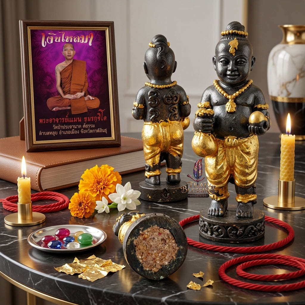 ✨ [The Sovereign of Infinite Prosperity: The 2012 Master-Edition] Sacred "Kuman Ngoen Lai Ma" (The Prosperity-Flow Child) Thai Blessing Co By RURUECHA