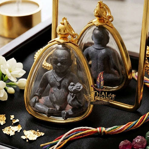 ✨ [The Sovereign of Infinite Prosperity: The 2017 Master-Edition] Sacred "Kumarn Chaosua Noi - Lead Matrix" (The Little Tycoon Spirit) – Special "Lead from Ancient Cremation Coffins" Thai Blessing Co By RURUECHA