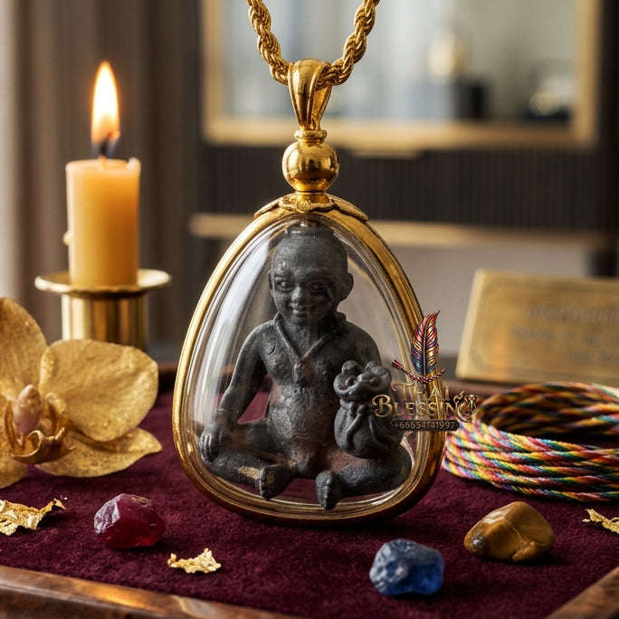 ✨ [The Sovereign of Infinite Prosperity: The 2017 Master-Edition] Sacred "Kumarn Chaosua Noi - Lead Matrix" (The Little Tycoon Spirit) – Special "Lead from Ancient Cremation Coffins" Thai Blessing Co By RURUECHA