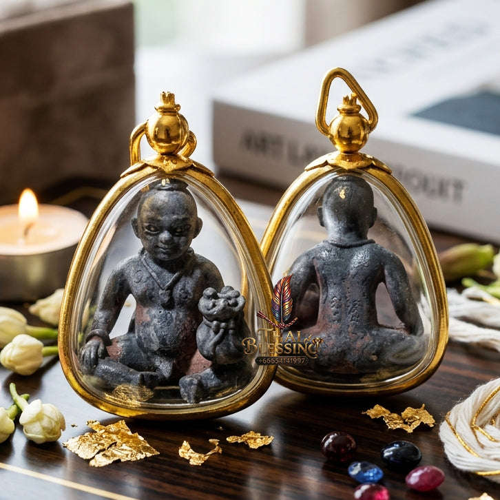 ✨ [The Sovereign of Infinite Prosperity: The 2017 Master-Edition] Sacred "Kumarn Chaosua Noi - Lead Matrix" (The Little Tycoon Spirit) – Special "Lead from Ancient Cremation Coffins" Thai Blessing Co By RURUECHA